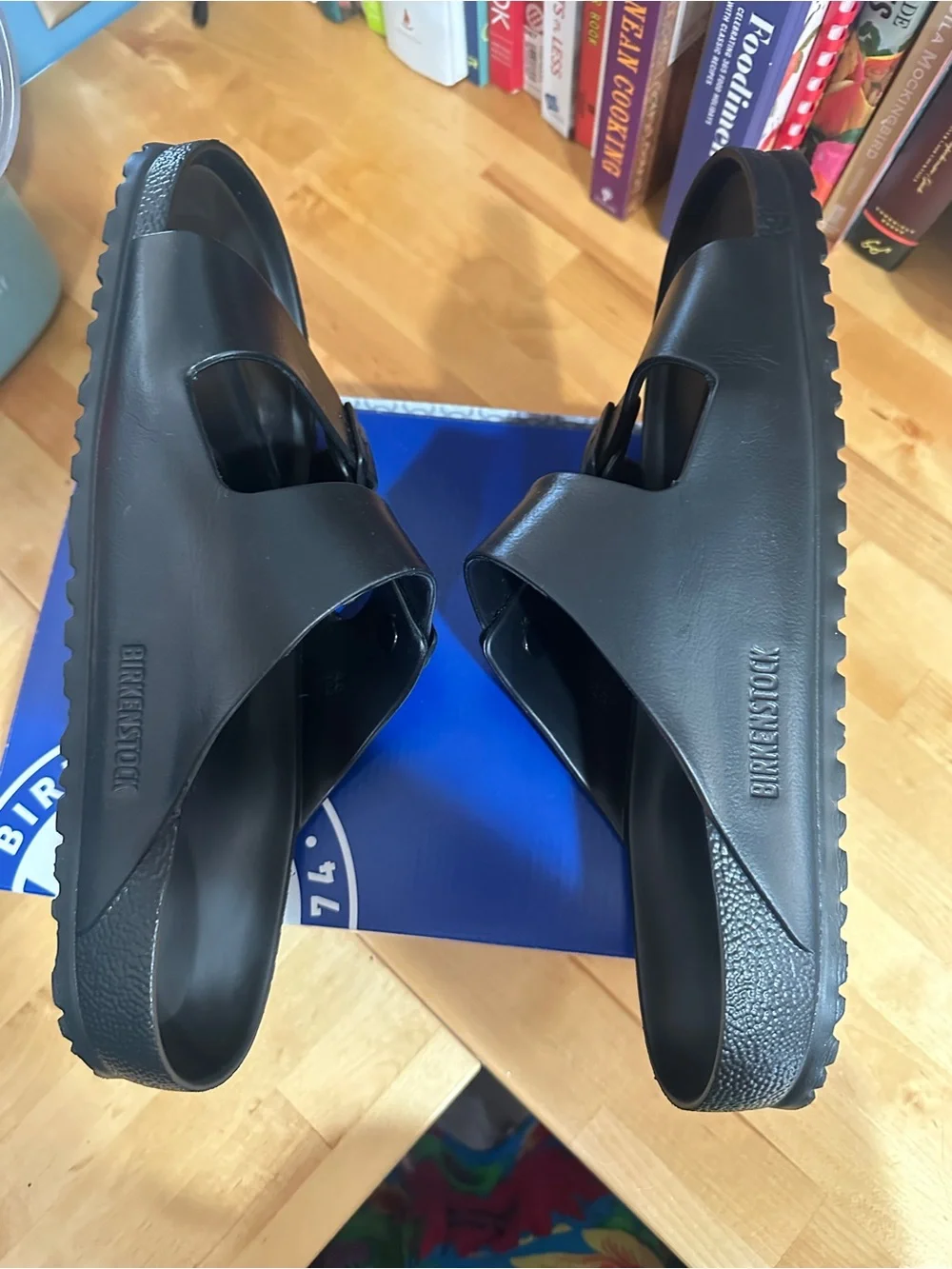 Birkenstock Black Arizona EVA Two-Strap Sandals